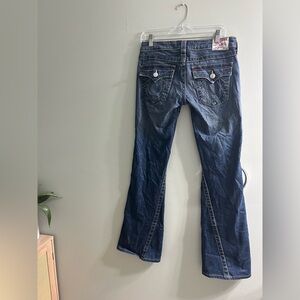 True religion low rise Joey boot cut flare flap pocket jeans